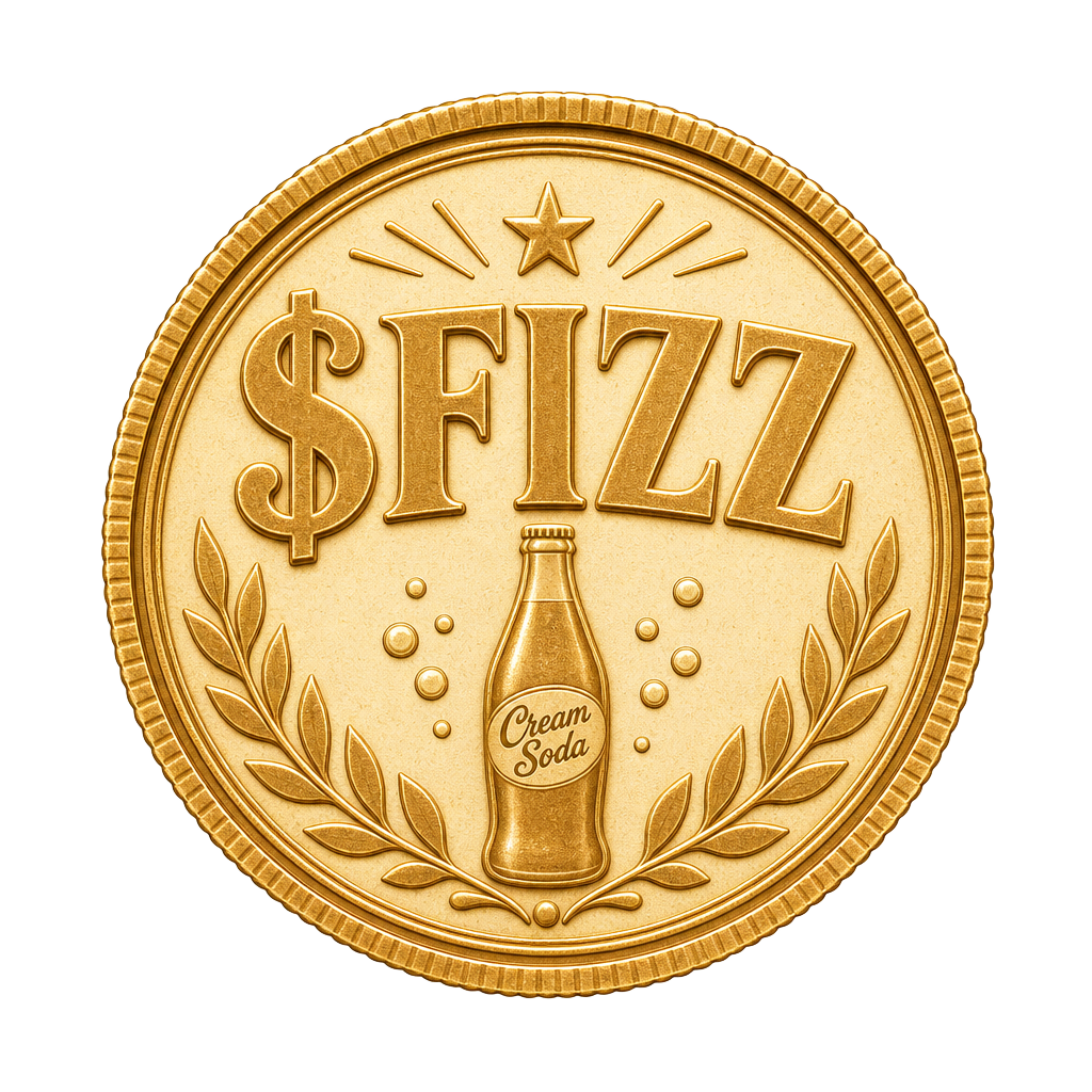 $FIZZ gold coin emblem